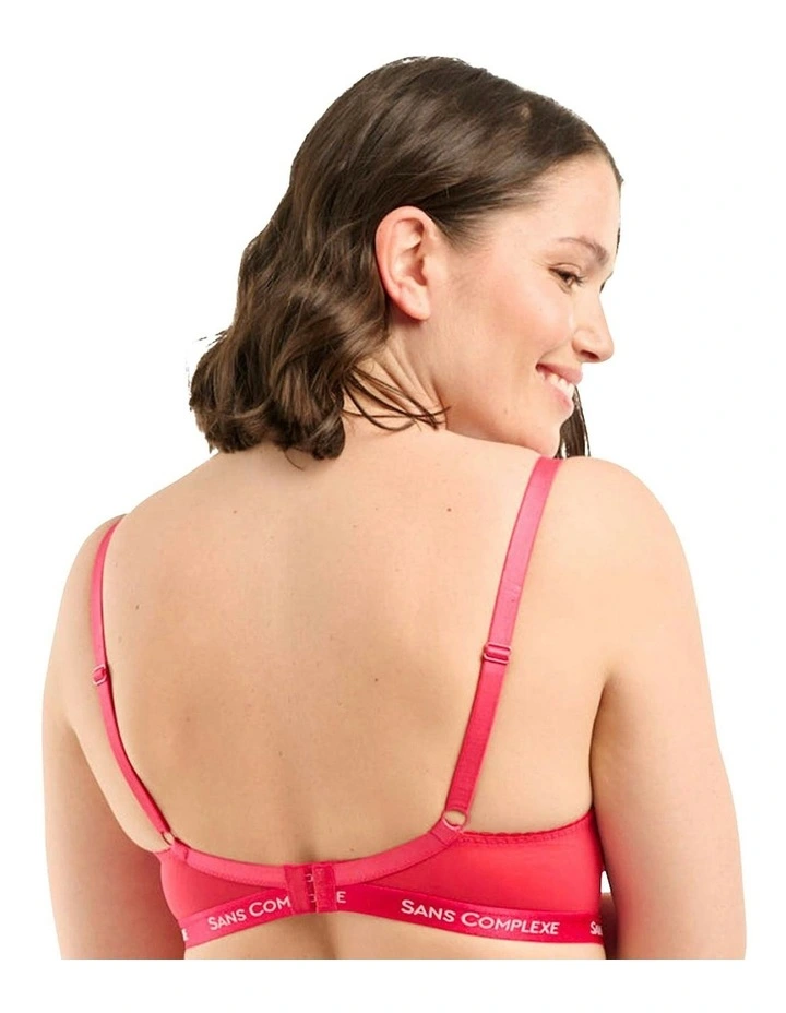 Arum Trend Sheer Lace Longline Balconette Bra in Virtual Pink image 2