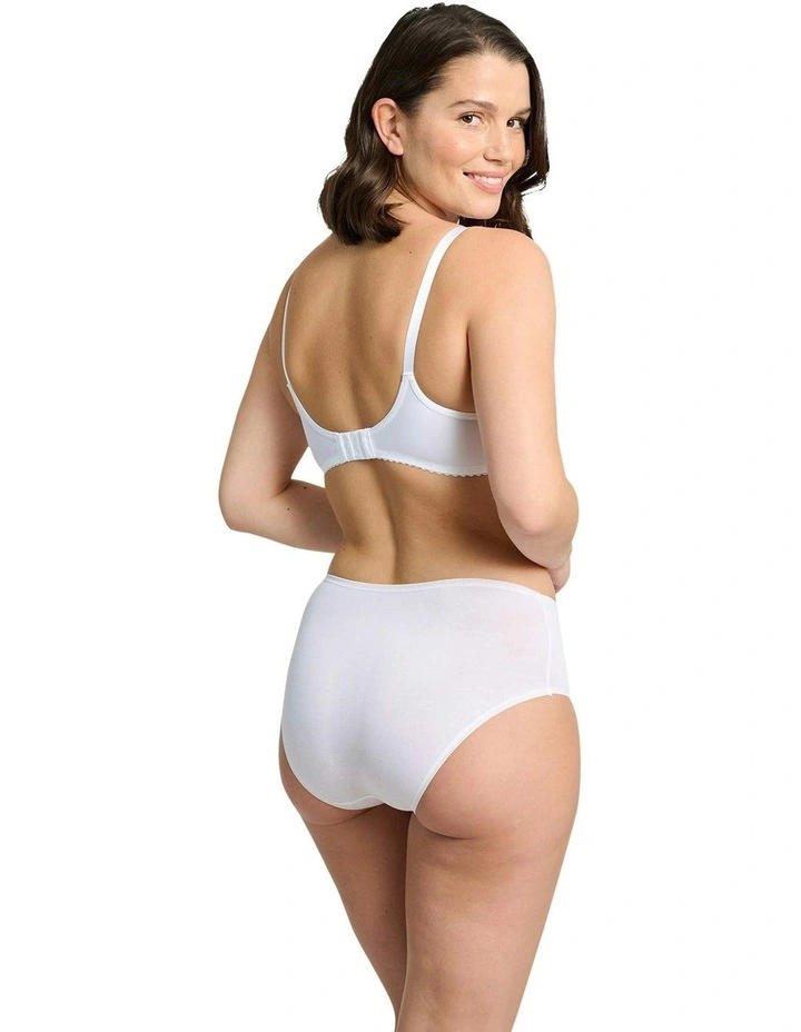 New Caresse Soft Microfibre Wireless Nursing Bra in White image 6