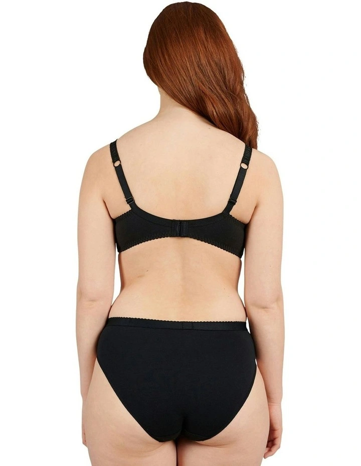 Coton d'Arum Organic Cotton Underwire Bra in Black image 4