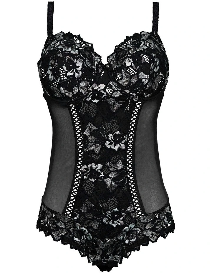 Arum Gala Underwired Lace Bodysuit in Black image 7