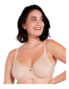 Perfect Curves Smooth Lace Wired T-Shirt Bra in Blush