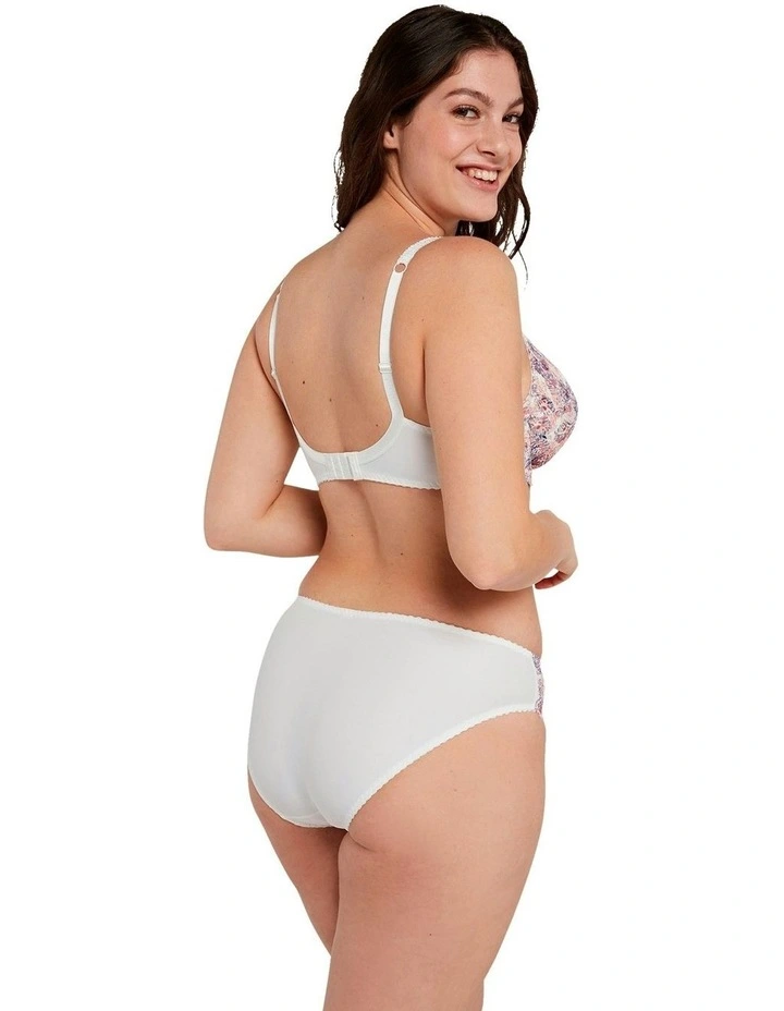 Arum Mosaic Underwired Balconette Lace Bra in Graphic Leaf Print image 6