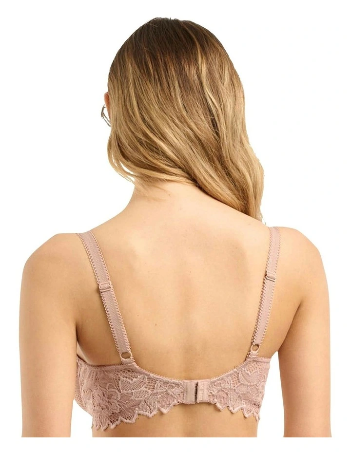Arum Prima Underwire Unlined Scalloped Lace Bra in Beige Taupe image 2