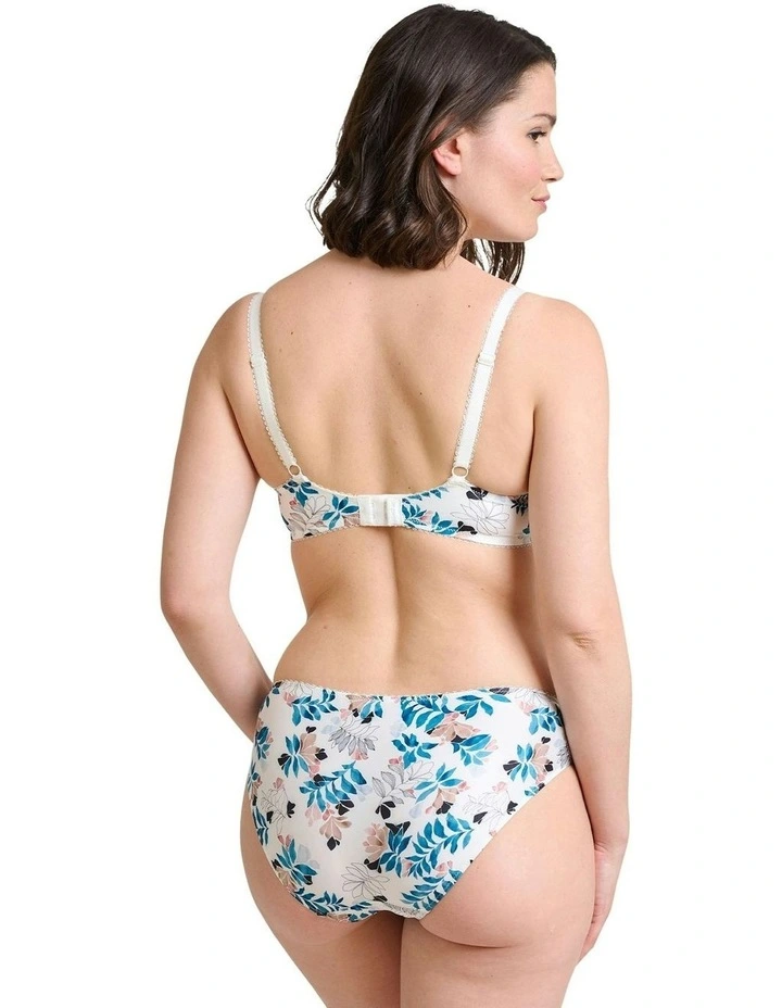 Ariane Fantaisy Wired Half Cup Padded Bra in Ivory Print Floral image 5