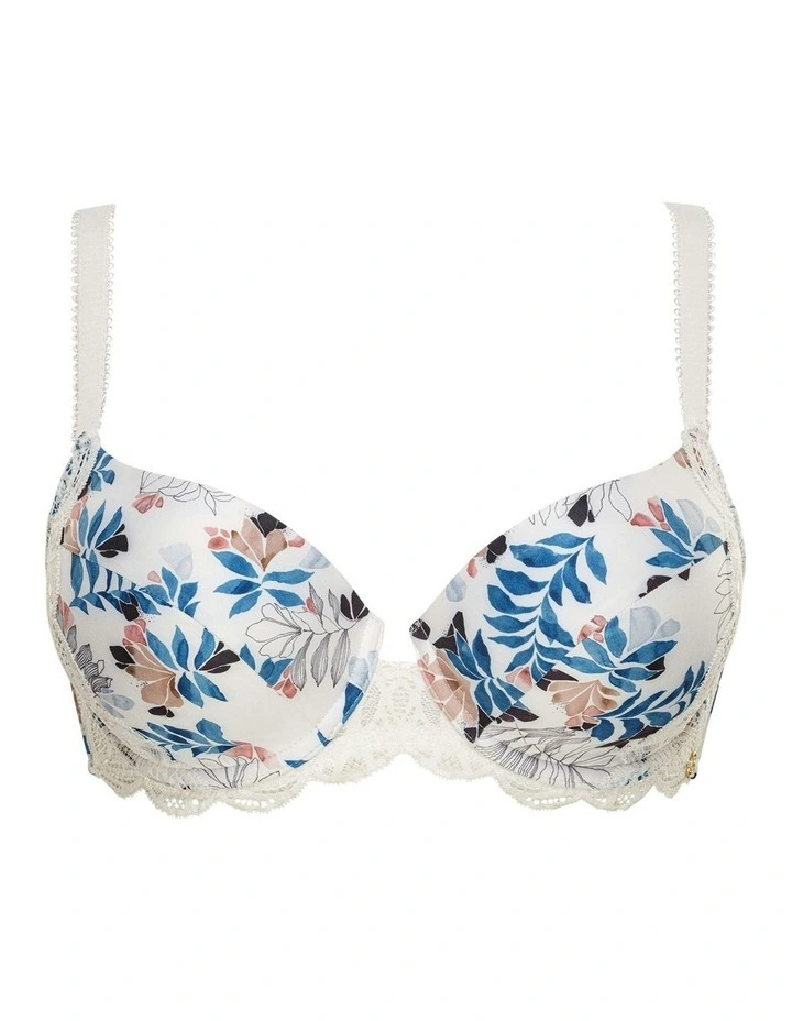 Ariane Fantaisy Wired Half Cup Padded Bra in Ivory Print Floral image 7