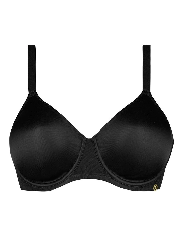 Perfect Curves Wired Minimiser Bra with Lace in Black image 7