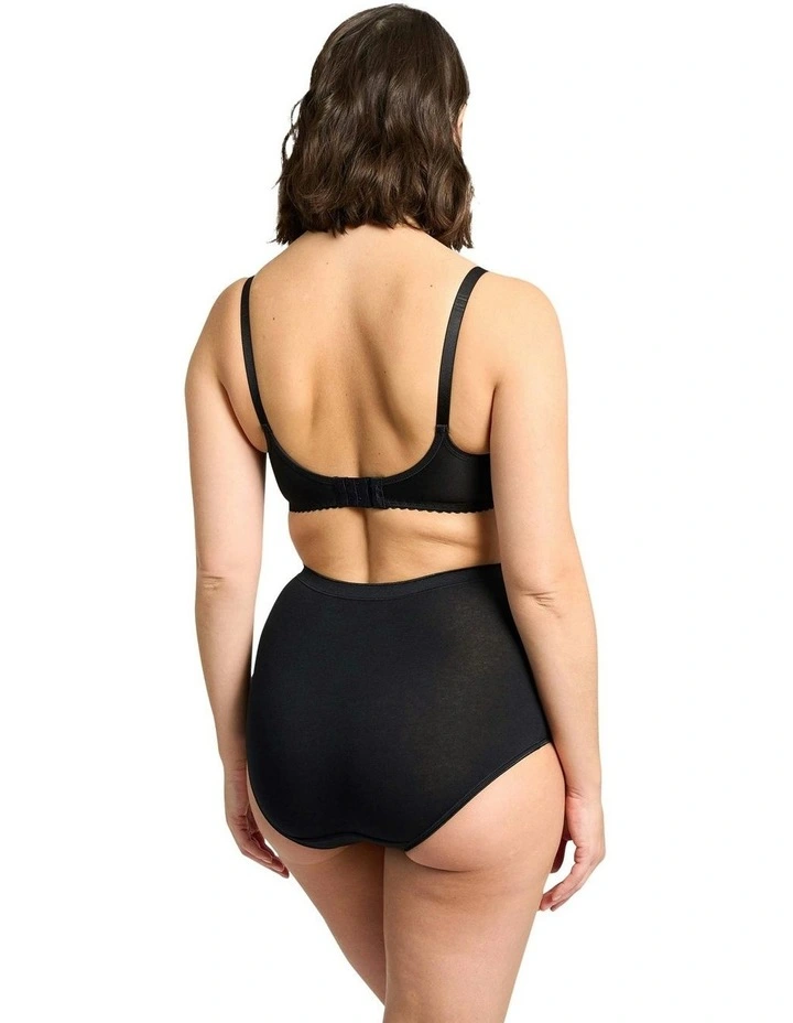 New Caresse Soft Microfibre Wireless Nursing Bra in Black image 5