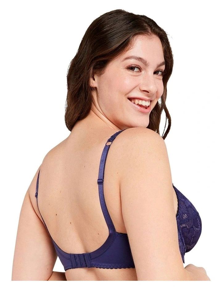 Arum Underwire Balconette Lace Bra in Blue Ribbon image 2