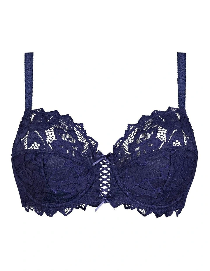 Arum Underwire Balconette Lace Bra in Blue Ribbon image 7