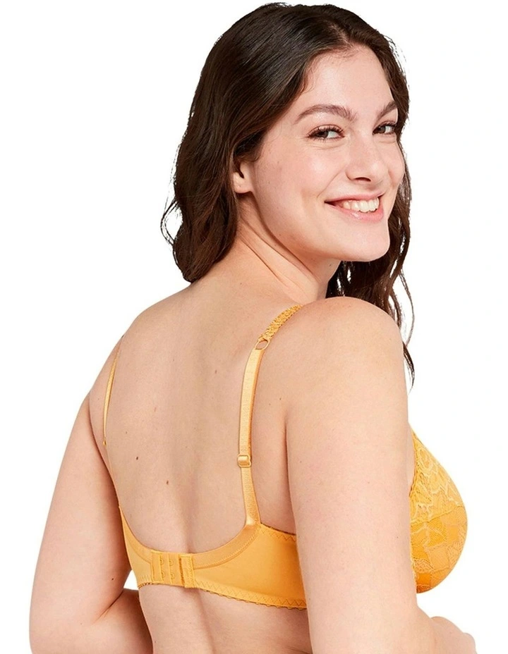 Arum Underwire Balconette Lace Bra in Golden Apricot image 2