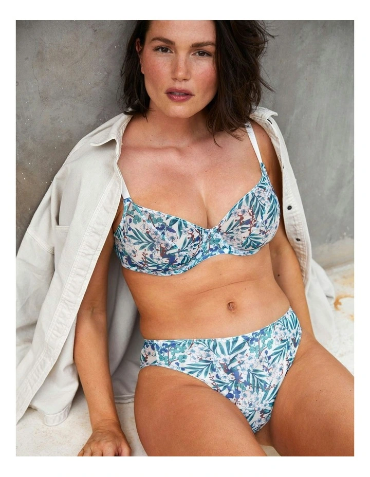 Sustainable Tulle Wired Full Cup Bra in Estival Summer Flower image 3