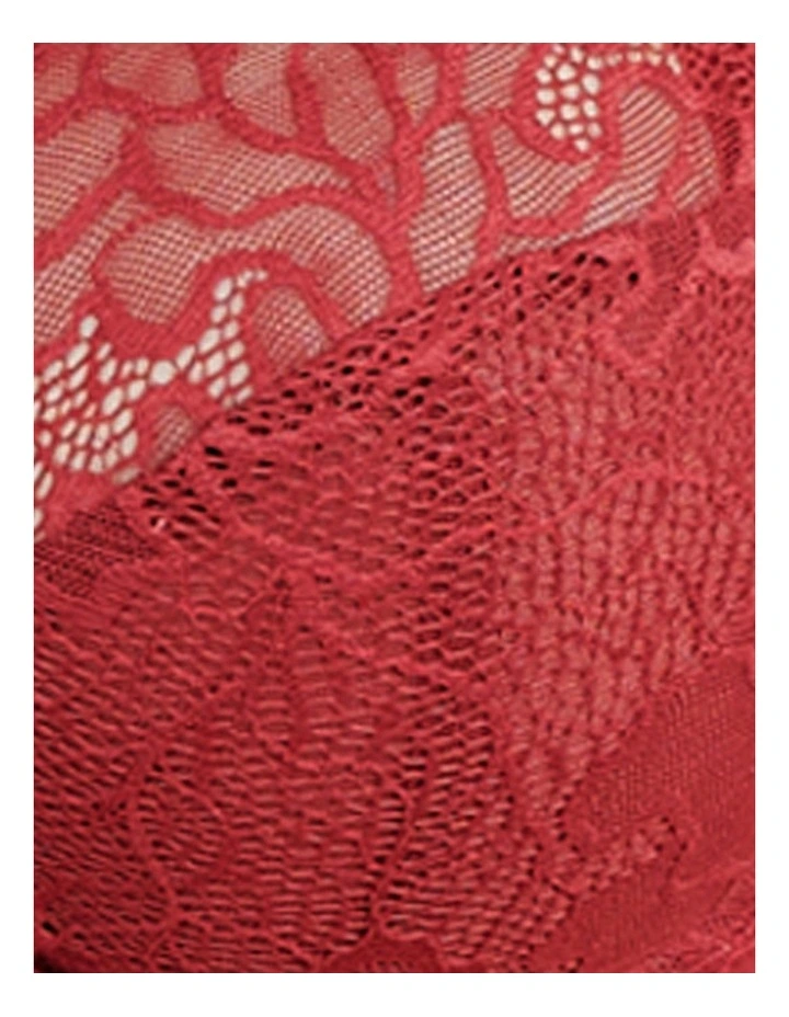Oceane Sustainable Underwire Full Cup Lace Bra in Rumba Red image 6