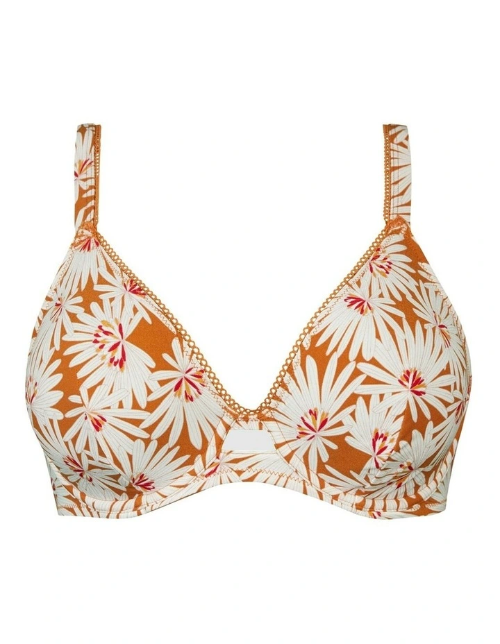 Zoe Triangle Cup Wired Plunge Bra in Pure Floral Print image 7