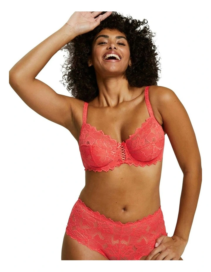 Arum Underwire Balconette Lace Bra in Paradise Pink image 4