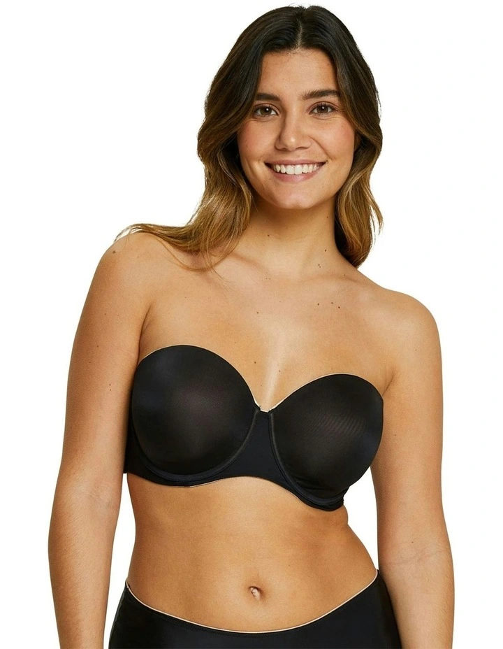 Unseen Wired Moulded Convertible-To-Strapless Bra in Black image 5