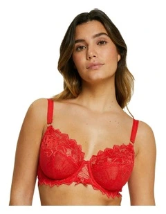 Arum Prima Underwire Lace Bra in Poppy Red