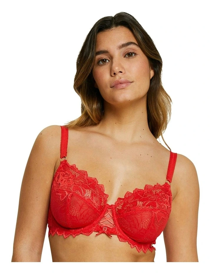 Arum Prima Underwire Lace Bra in Poppy Red image 1