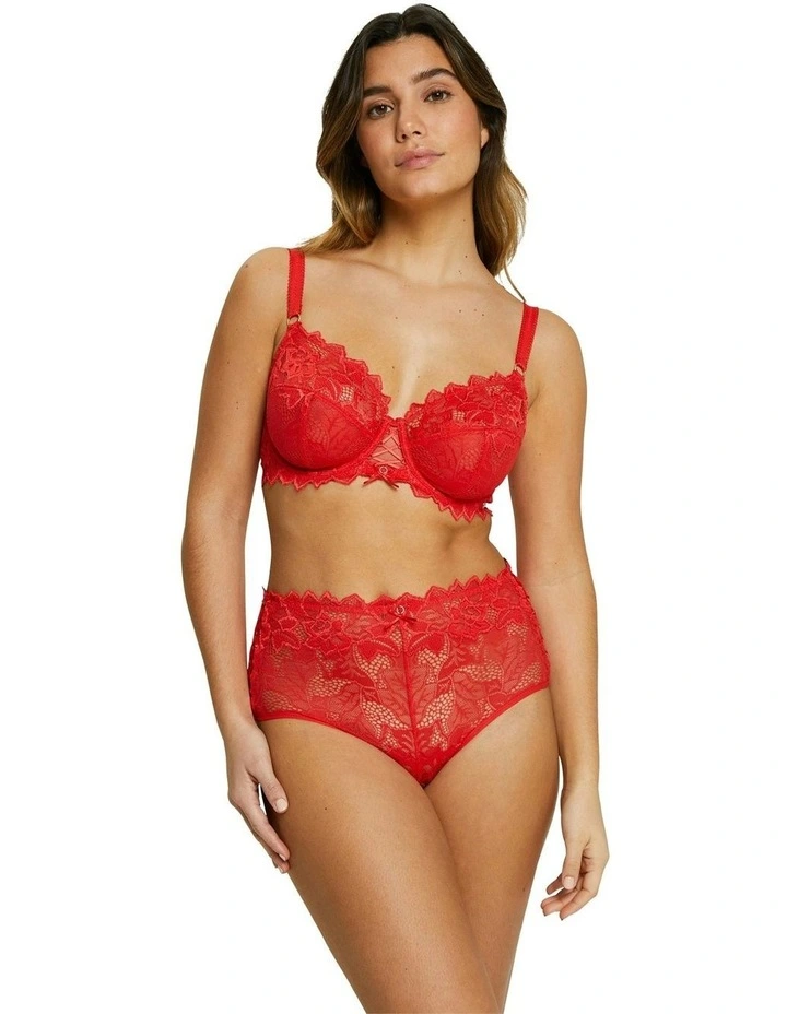 Arum Prima Underwire Lace Bra in Poppy Red image 4