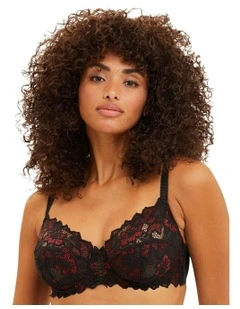 Arum Glitter Wired Lace Bra in Two Tone
