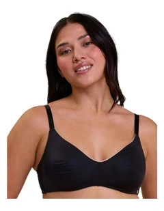 Unseen Smooth Moulded Wirefree Bra in Black