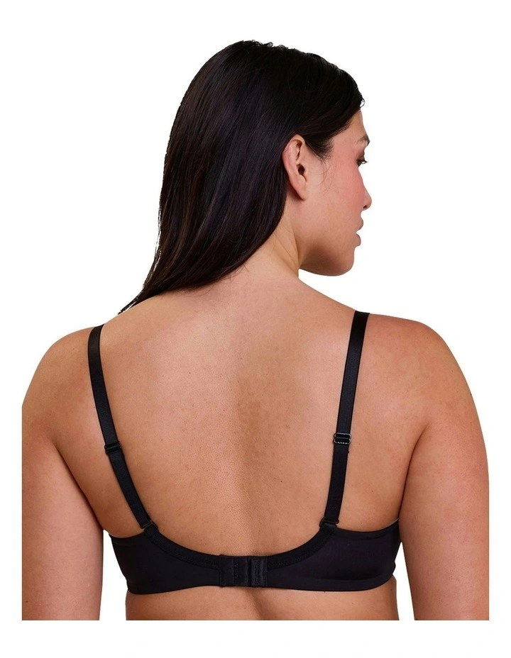 Unseen Smooth Moulded Wirefree Bra in Black image 2
