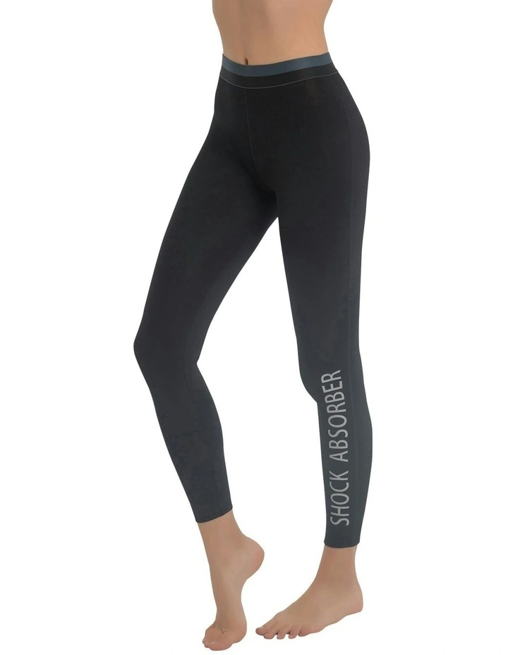 Active Branded Leggings in Black image 3