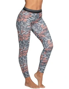 Active Branded Leggings in Tropical Print