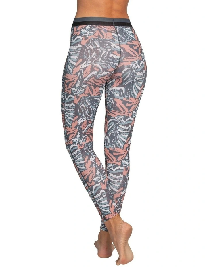 Active Branded Leggings in Tropical Print image 2