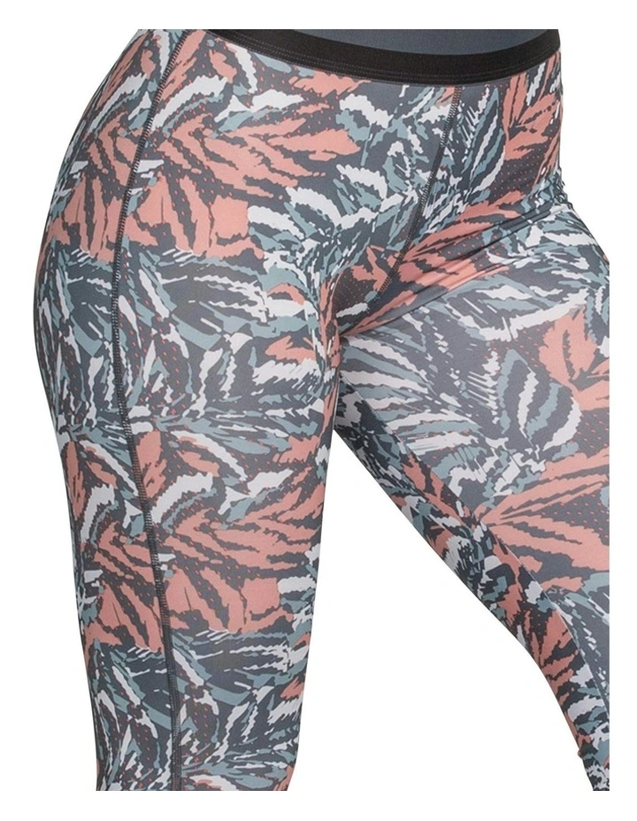 Active Branded Leggings in Tropical Print image 3