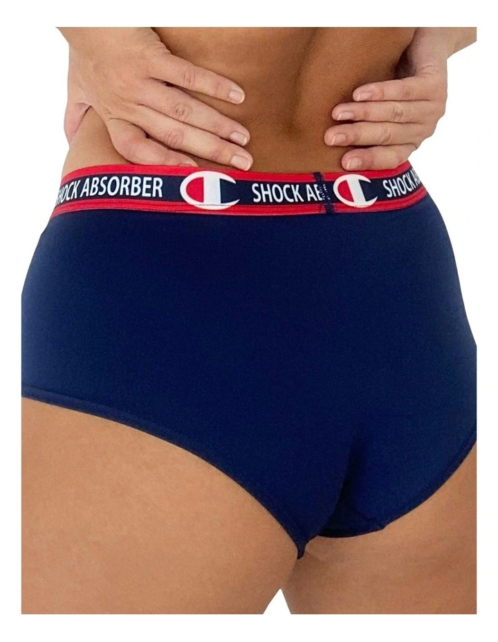 Moisture Wicking Sports Underwear Shorty in Athletic Navy image 2