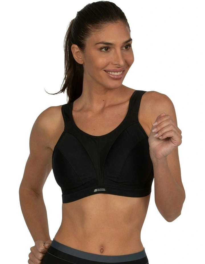 Active D+ Classic Support Sports Bra in Black image 3