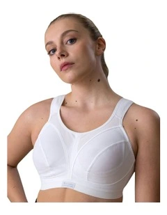 Active D+ Classic Support Sports Bra in White