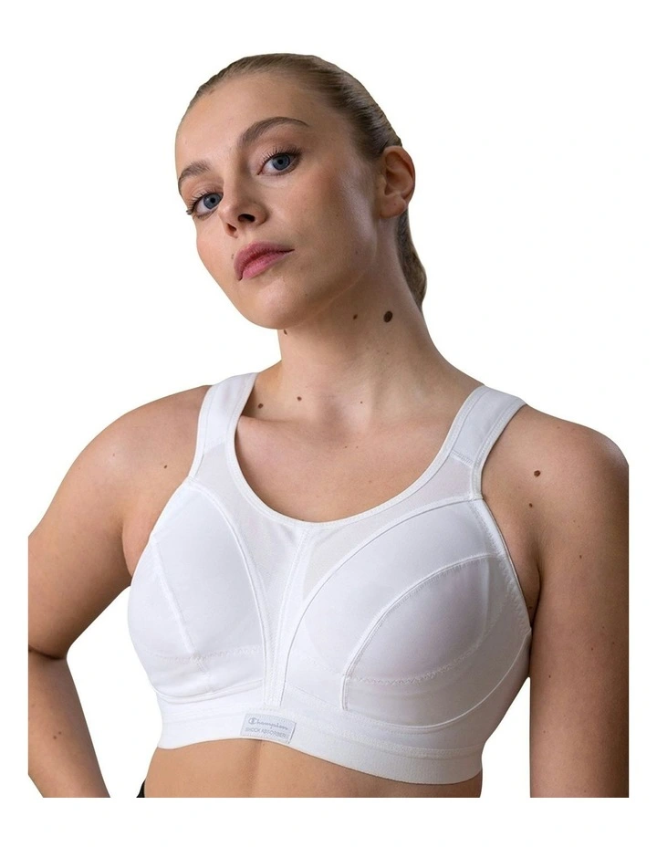 Active D+ Classic Support Sports Bra in White image 1