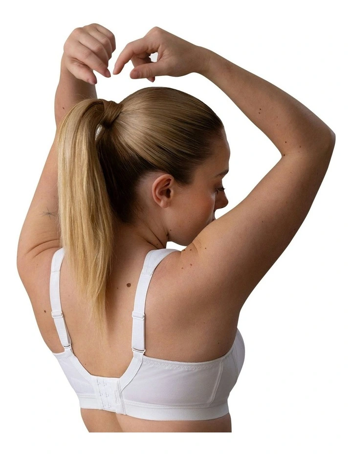 Active D+ Classic Support Sports Bra in White image 2