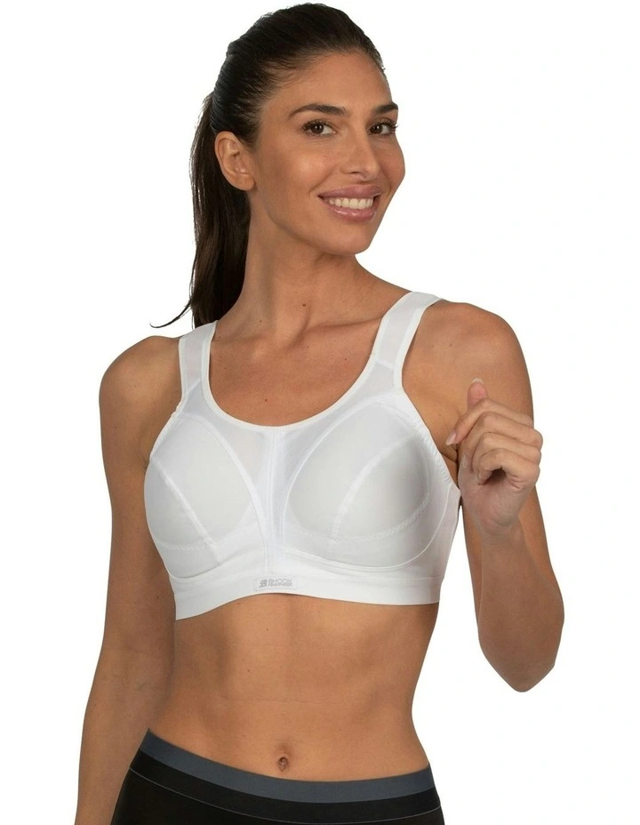 Active D+ Classic Support Sports Bra in White image 3