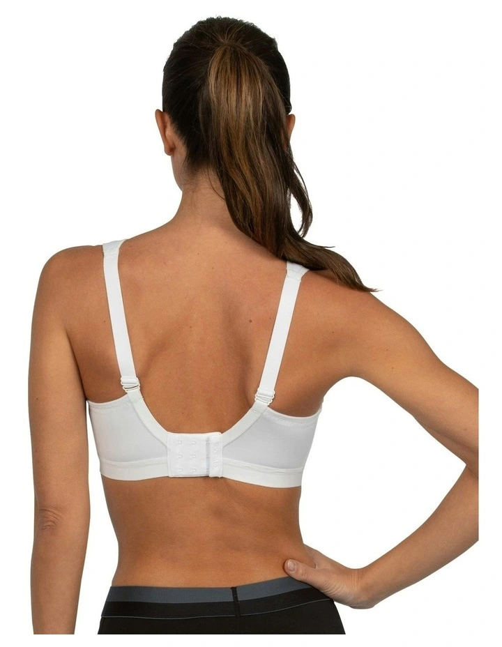 Active D+ Classic Support Sports Bra in White image 4