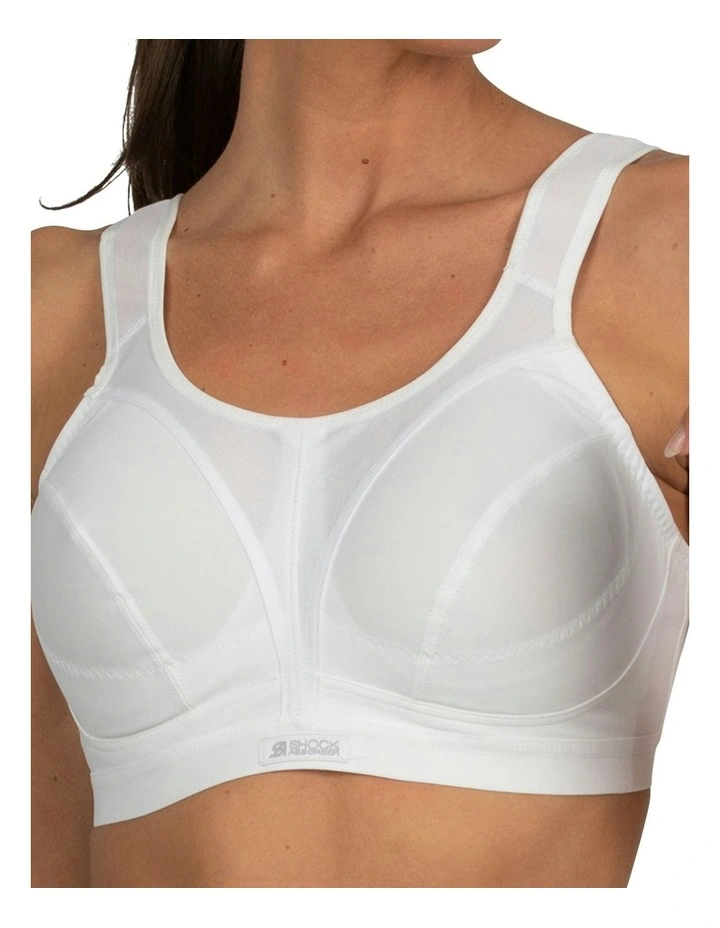 Active D+ Classic Support Sports Bra in White image 7