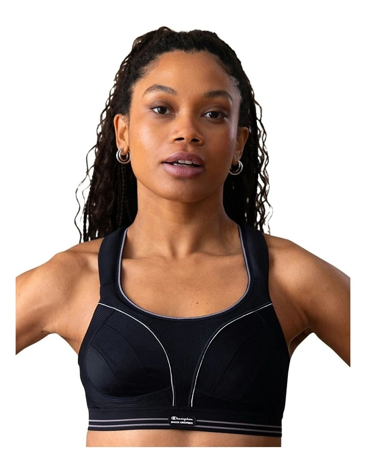 Ultimate Run Sports Bra in Black image 1
