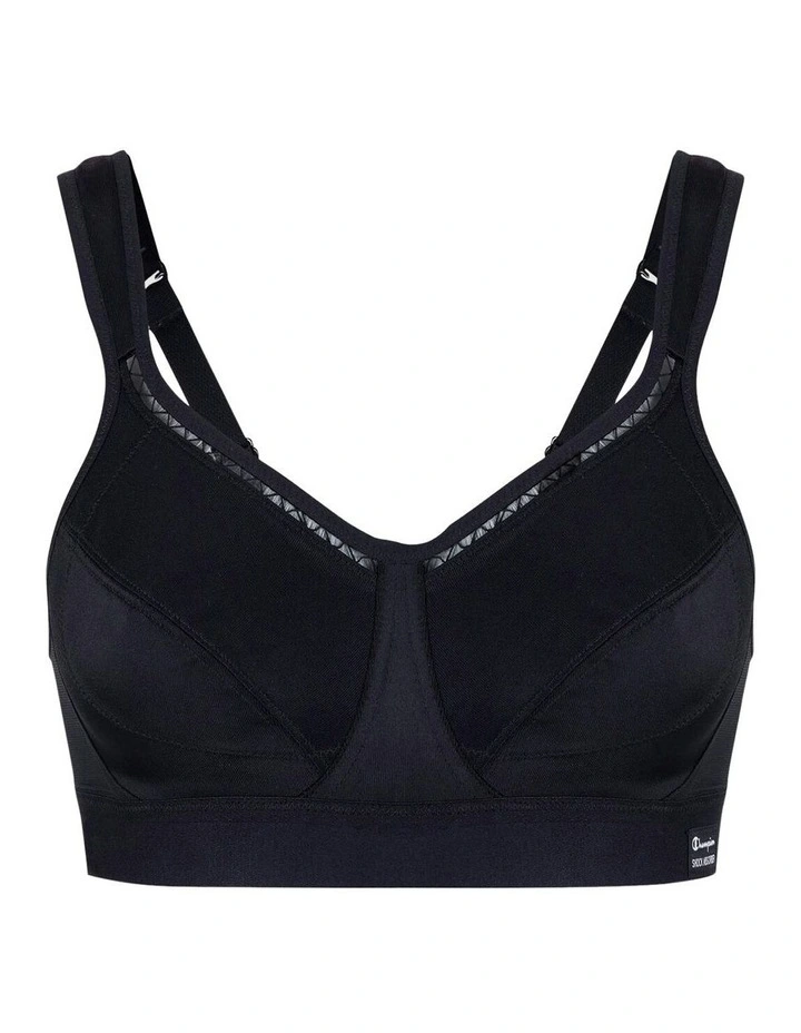 Active Classic Support Wirefree Sports Bra in Black image 6