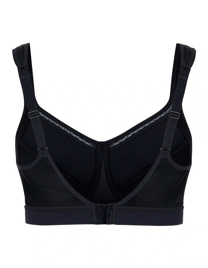 Active Classic Support Wirefree Sports Bra in Black image 7