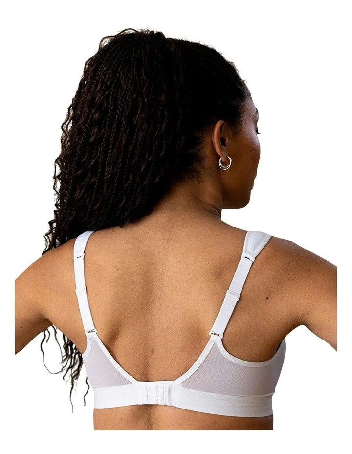 Active Classic Support Wirefree Sports Bra in White image 2
