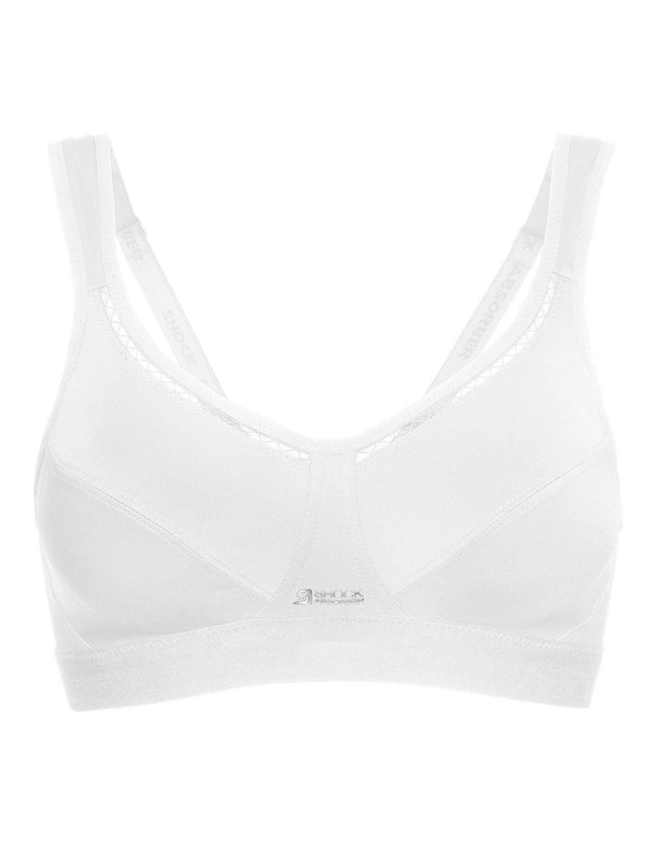 Active Classic Support Wirefree Sports Bra in White image 6