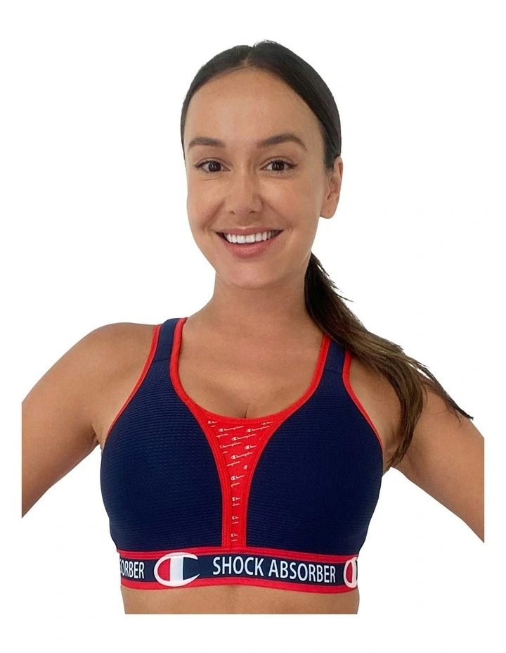 Ultimate Run Padded High Impact Sports Bra in Athletic Navy image 1