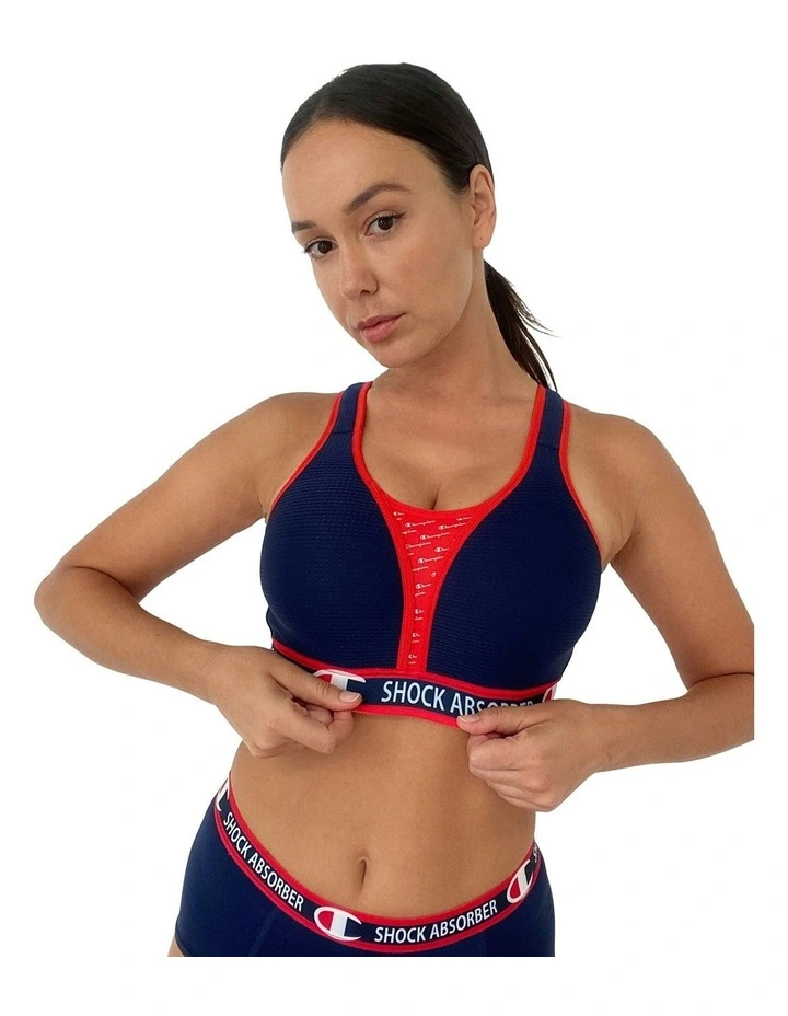 Ultimate Run Padded High Impact Sports Bra in Athletic Navy image 4