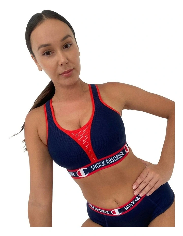 Ultimate Run Padded High Impact Sports Bra in Athletic Navy image 5