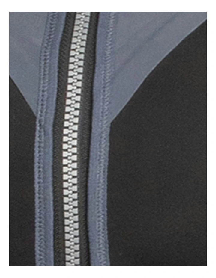 Infinity Front Close Power Bra in Slate Gray/Black image 4