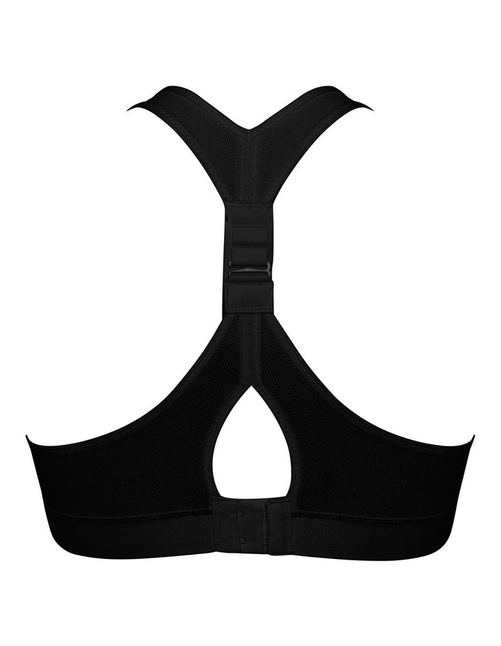 Impact Free Cotton Blend Racerback Teen Sports Bra in Black image 6