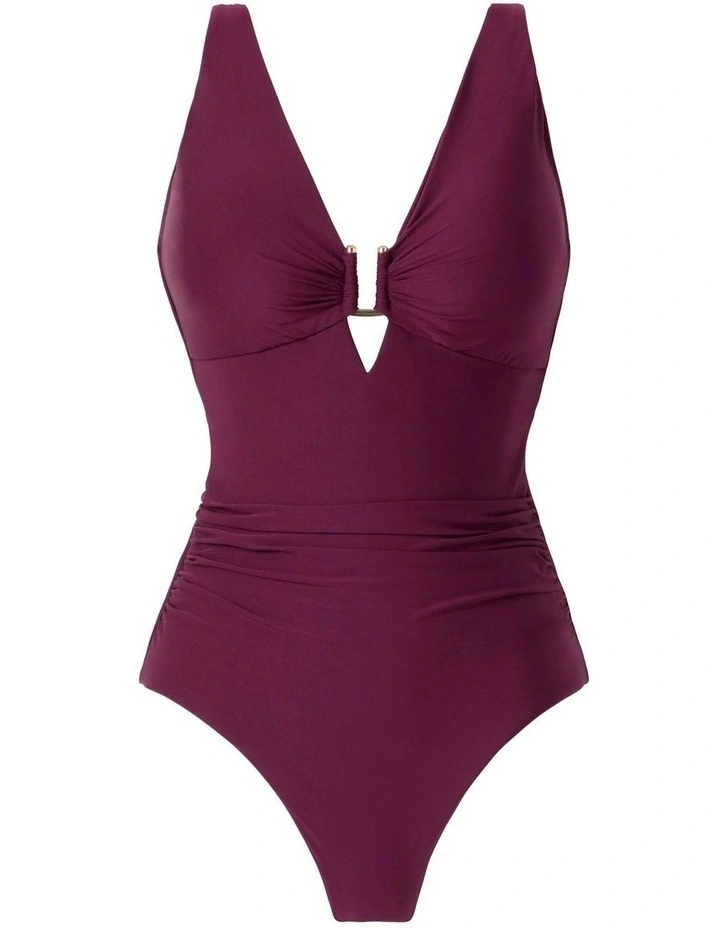 Marquis Kristi Plunge One Piece in Purple image 6