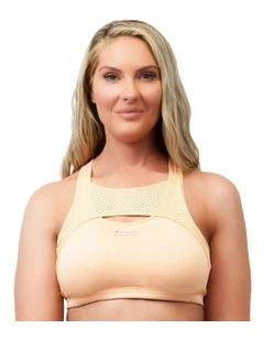 High Impact Active Crop Top Sports Bra in Peach