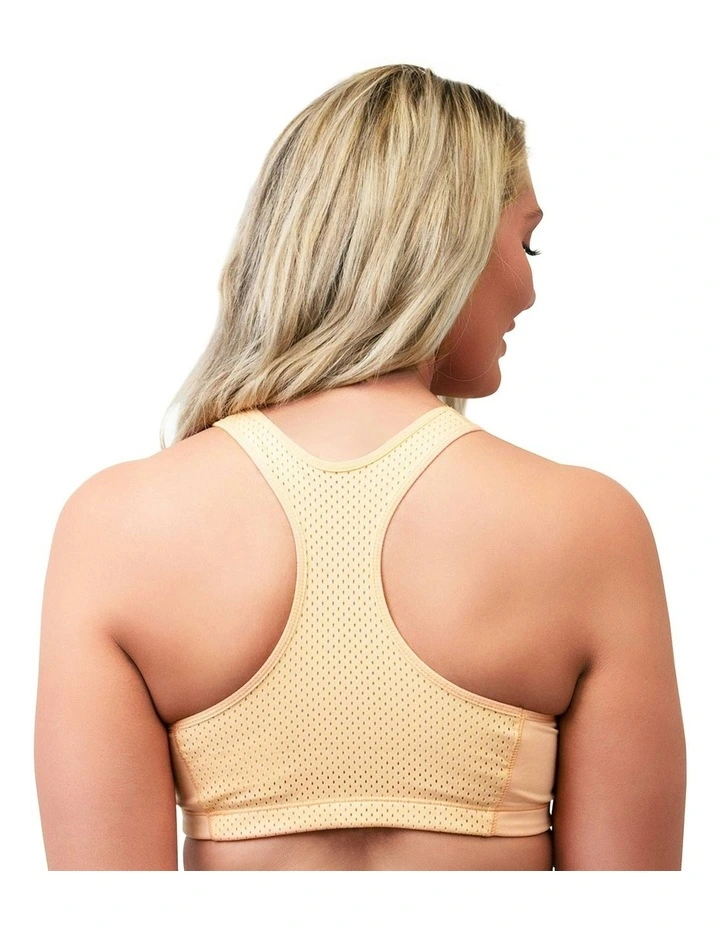 High Impact Active Crop Top Sports Bra in Peach image 2